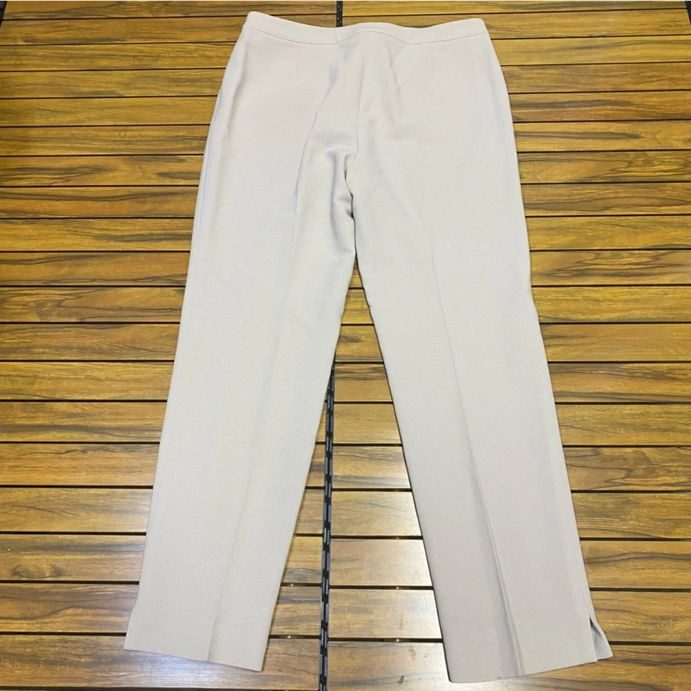 Lafayette 148 New York Women’s Bleecker Pants Size 10 100% Virgin Wool Neutral